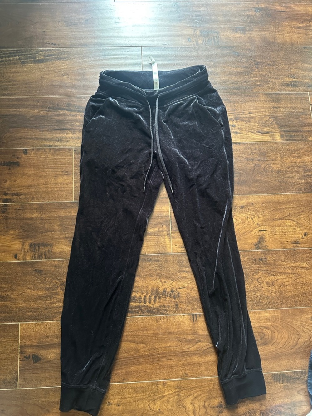 lululemon athletica Black Velvet Drawstring Pants